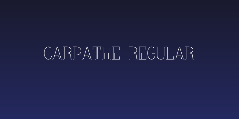 Carpathe Regular Social Header