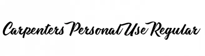 Carpenters Personal Use Regular  Fuentes Gratis Descargar