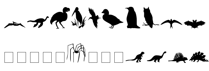 Carr Animal Dingbats Font OTHER CHARS