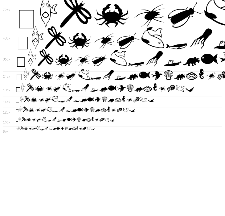 Carr Animal Dingbats Waterfall