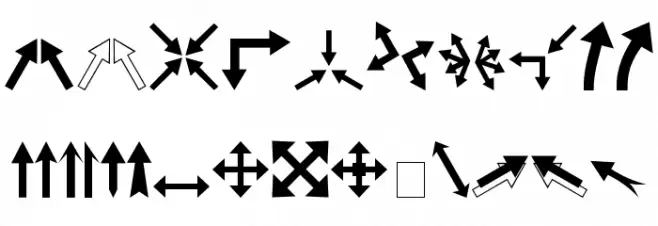 Carr Arrows [filled] Fonte OUTROS PERSONAGENS