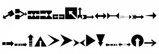 Carr Arrows [filled] फ़ॉन्ट अपरकेस