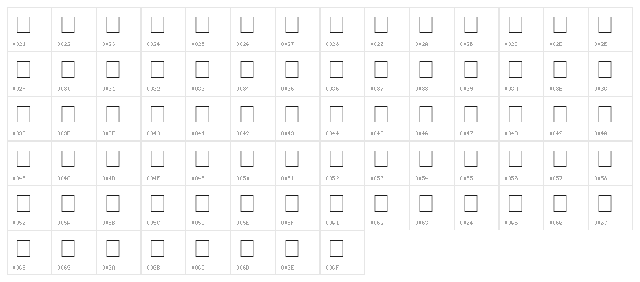 Carr Arrows [filled] Character Map