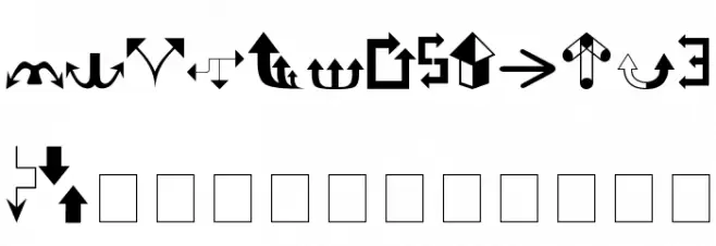 Carr Arrows [filled] Fuentes MINÚSCULAS