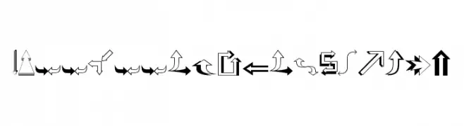 Carr Arrows [outline]  नि: शुल्क फ़ॉन्ट्स डाउनलोड
