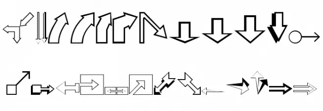 Carr Arrows [outline] Polices MAJUSCULES