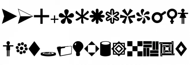 Carr Dingbats 1 字体 大写