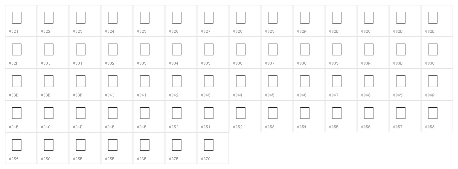Carr Dingbats 1 Character Map