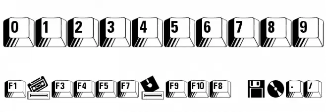 Carr Keys Font Alte caractere