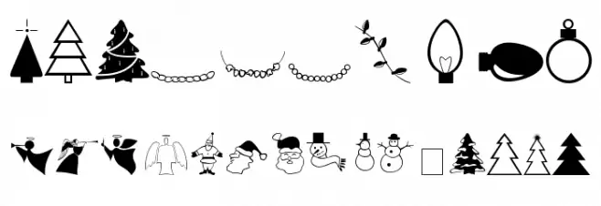 Carr Xmas Dingbats Font OTHER CHARS