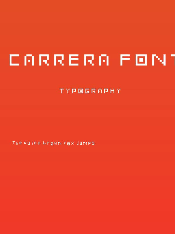 Carrera font Regular Poster