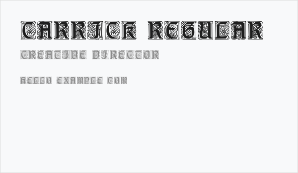 Carrick Regular Business Card
