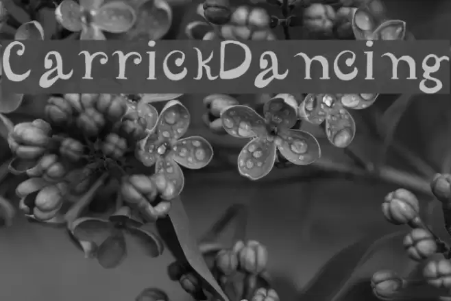 CarrickDancing Font examples