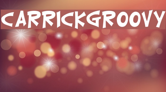 CarrickGroovy Font examples