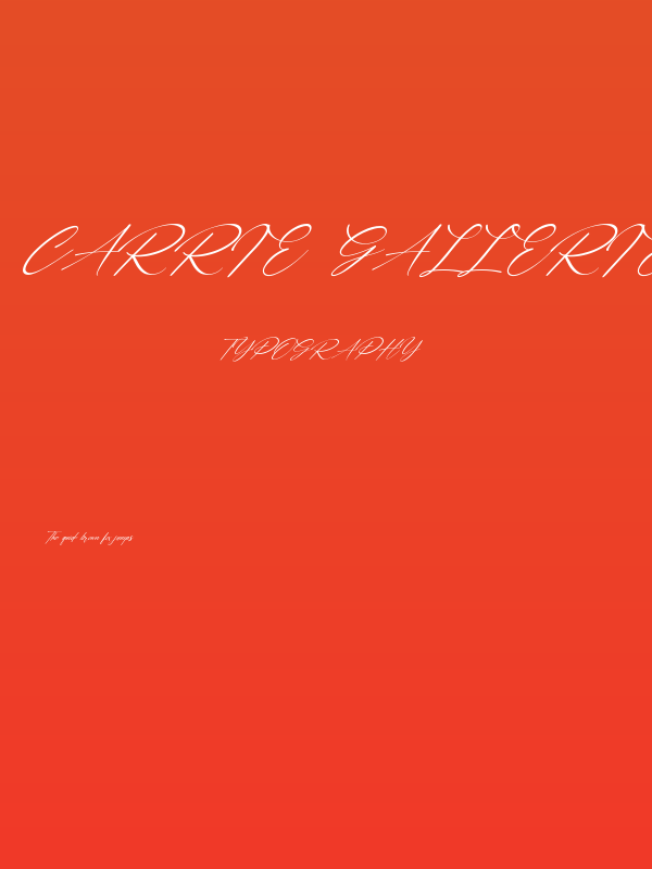 Carrie  Gallerie Italic Poster
