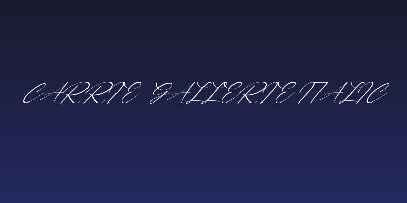 Carrie  Gallerie Italic Social Header