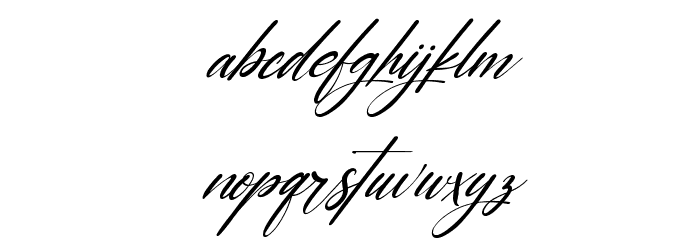 Carrie Gallerie Italic Font LOWERCASE