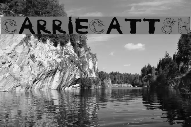 CarrieCattSH Schriftart examples