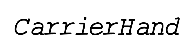 CarrierHand  免费字体下载