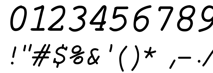 CarrierHand Font OTHER CHARS