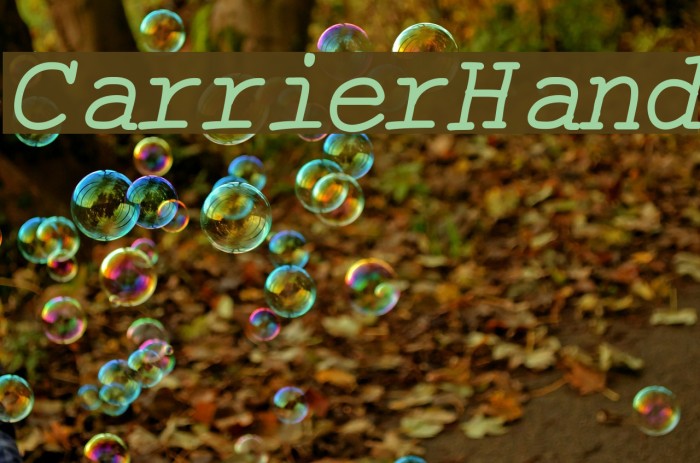CarrierHand Font examples