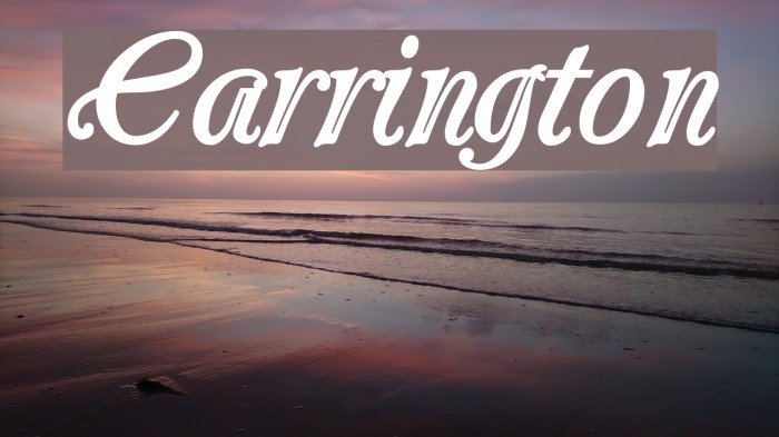 Carrington Font examples