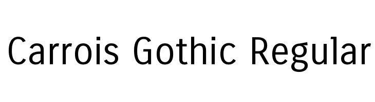 Carrois Gothic Regular Font