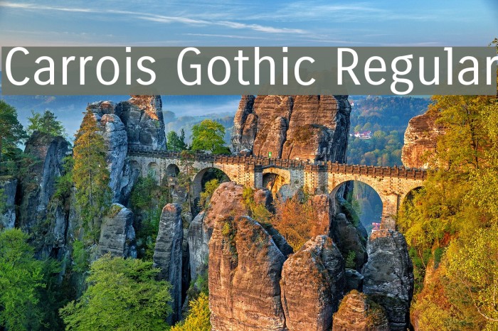 Carrois Gothic Regular Font examples