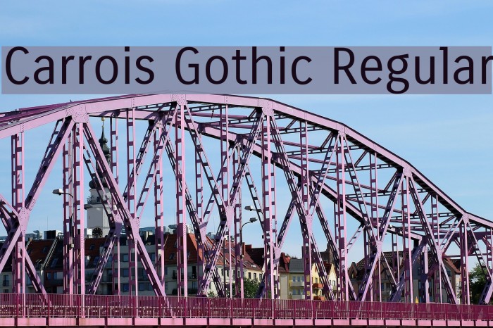 Carrois Gothic Regular Font examples