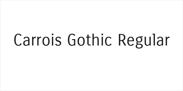 Carrois Gothic Regular Logo