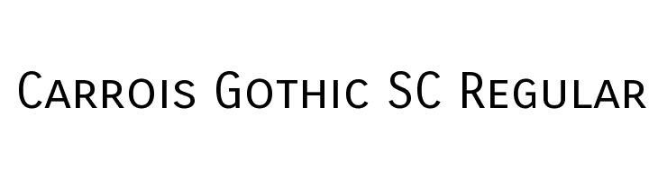 Carrois Gothic SC Regular Font