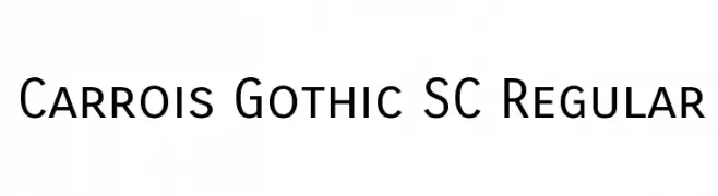 Carrois Gothic SC Regular  नि: शुल्क फ़ॉन्ट्स डाउनलोड