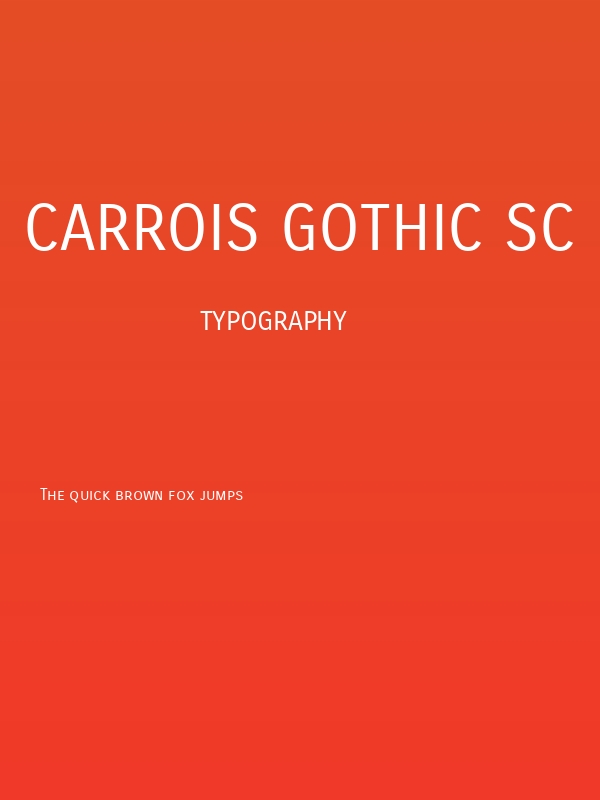 Carrois Gothic SC Poster