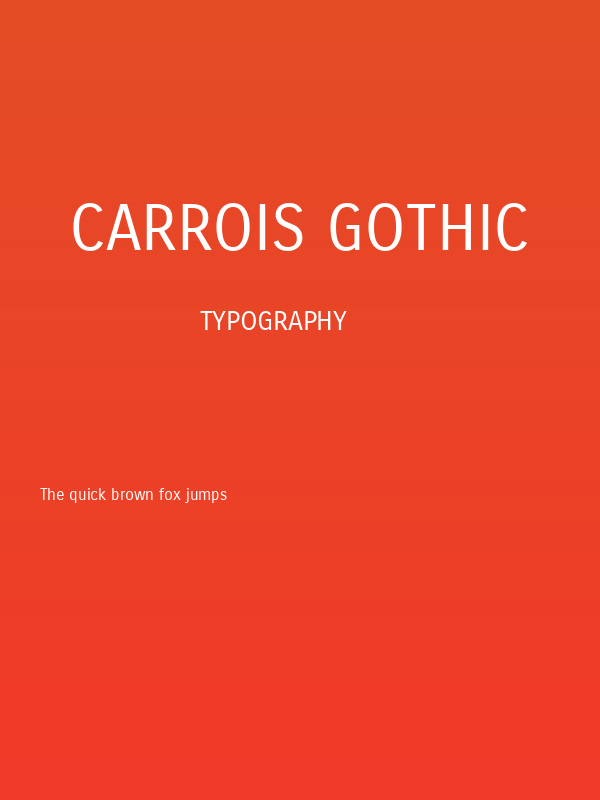 Carrois Gothic Poster