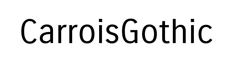 CarroisGothic Font