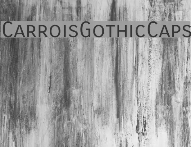 CarroisGothicCaps Font examples