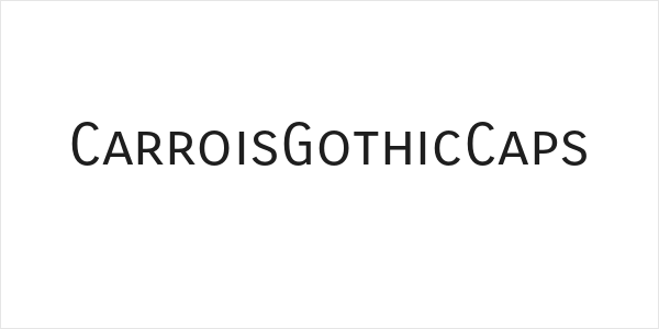 CarroisGothicCaps Logo