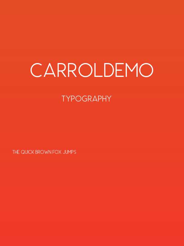 CarrolDEMO Poster
