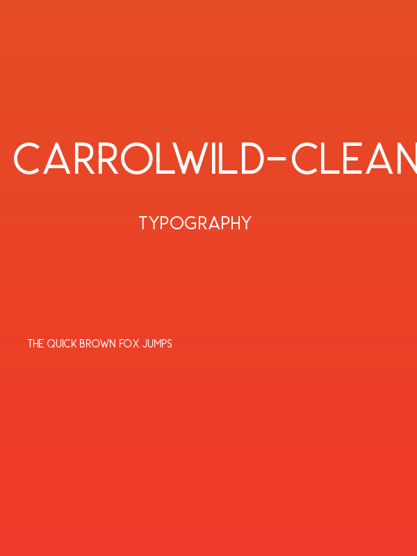 CarrolWild-Clean Poster