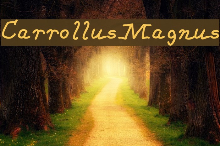 CarrollusMagnus Font examples