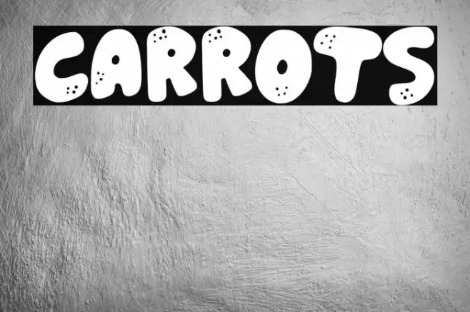 Carrots Font examples