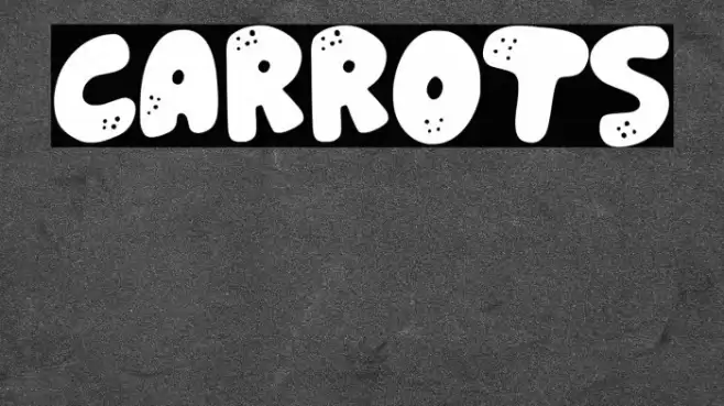 Carrots Font examples