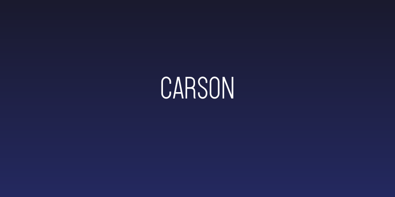 Carson Social Header