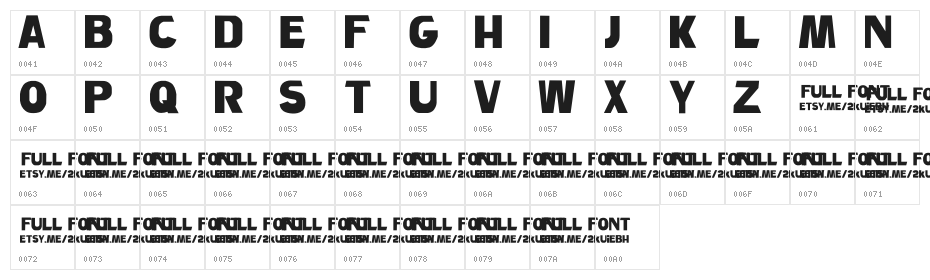 Carson Character Map