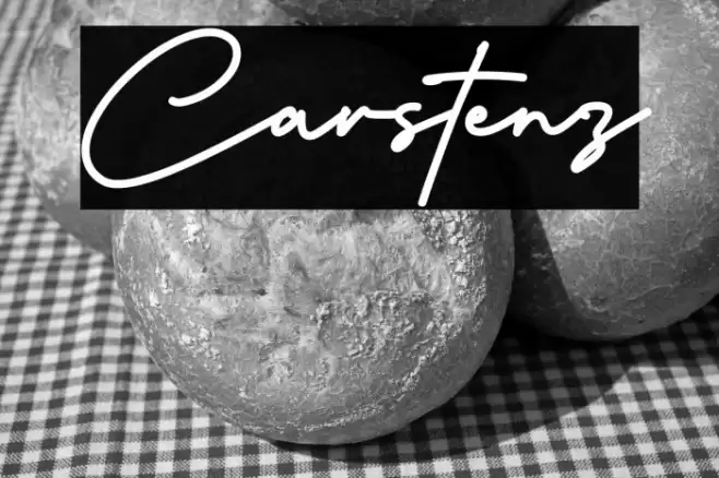 Carstenz Font examples