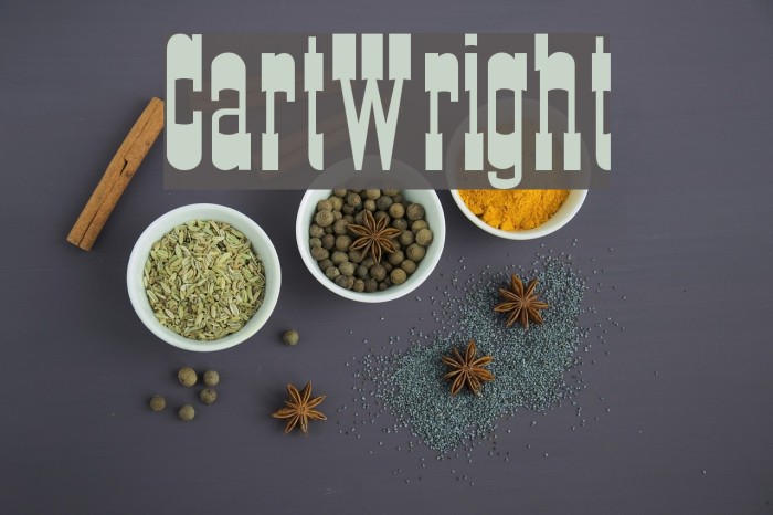 CartWright Font examples