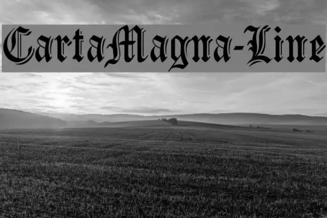 CartaMagna-Line Font examples