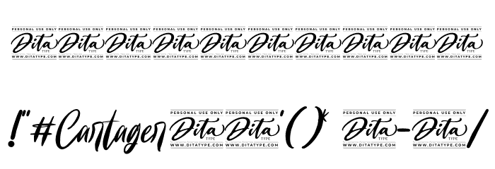 Cartager Personal Use Font OTHER CHARS