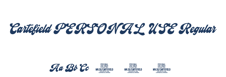 Cartefield PERSONAL USE Regular Font Preview