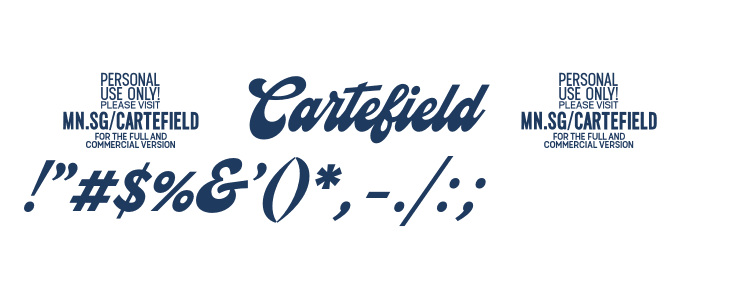 Cartefield PERSONAL USE Regular Other Characters